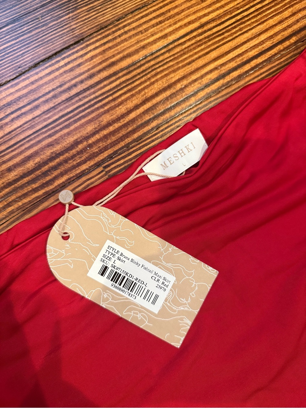 NWT Meshki Red Maxi Skirt